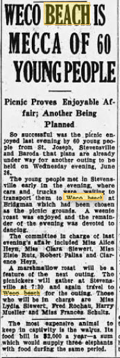 Weco Beach Pavillion - JUNE 1929 ARTICLE